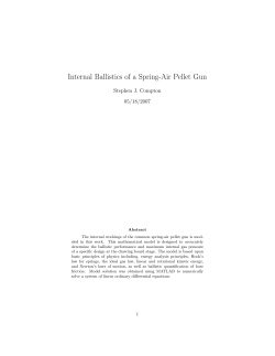 Internal Ballistics of a Spring-Air Pellet Gun
