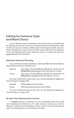 Editing for Sentence Style and Word Choice