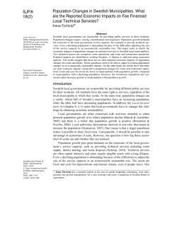 Population Changes in Swedish Municipalities. What are the