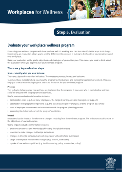 Evaluate your workplace wellness program