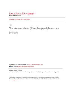 The reaction of iron (II) with tripyridyl-s-triazine