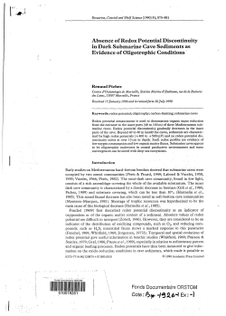Absence of Redox potential discontinuity in dark submarine cave
