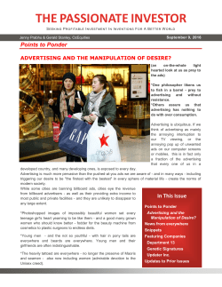 Companies Featured - The Passionate Investor