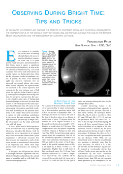 OBSERVING DURING BRIGHT TIME: TIPS AND TRICKS
