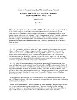 Coastal Colonies and the Collapse of Tiwanaku