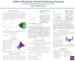 Solids of Revolution Formed by Rotating Functions
