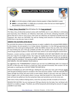 INHALATION THERAPIES