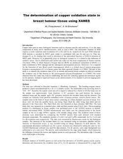 The determination of copper oxidation state in breast tumour tissue