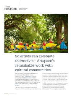 So artists can celebrate themselves: Artspace`s remarkable work