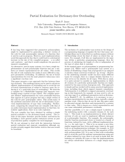 Partial Evaluation for Dictionary-free Overloading