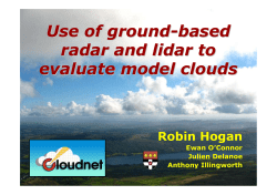Use of ground-based radar and lidar to evaluate model
