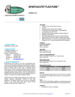 SPARTACOTE&reg; FLEX PURE&trade; Data Sheet