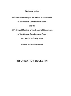 Information Bulletin - African Development Bank