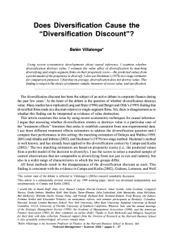 Does Diversification Cause the "Diversification Discount"?