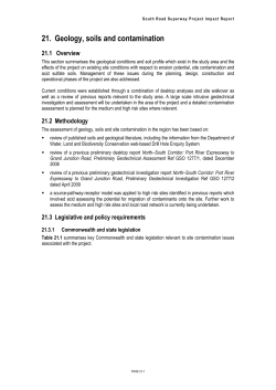 Geology, soils and contamination