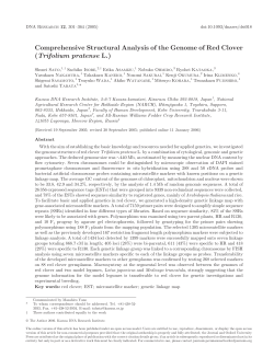 Comprehensive Structural Analysis of the Genome of Red Clover