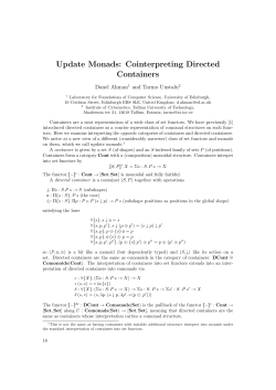 Update Monads: Cointerpreting Directed Containers