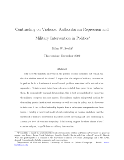 Contracting on Violence: Authoritarian Repression and Military