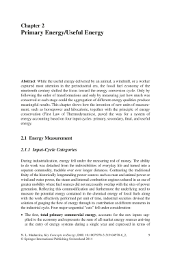 Primary Energy/Useful Energy