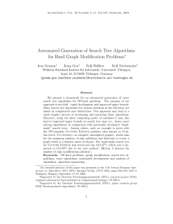 Automated Generation of Search Tree Algorithms for Hard Graph