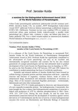 Prof. Jaroslav Kulda