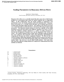 Scaling Parameters in Buoyancy Flows