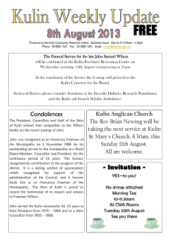 Invitation - Shire of Kulin