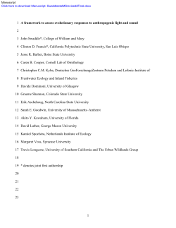 1 A framework to assess evolutionary responses to anthropogenic