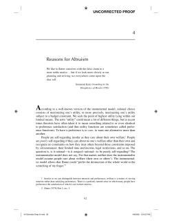 4 Reasons for Altruism
