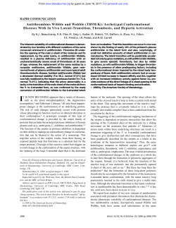 Antithrombins Wibble and Wobble (T85M/K