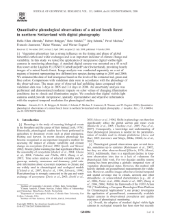 Quantitative phenological observations of a mixed beech forest in