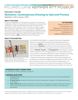Educator`s Guide Notations: Contemporary Drawing as