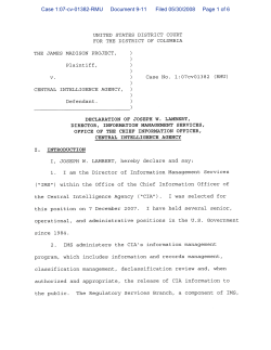 UNITED STATES DISTRICT COURT FOR THE DISTRICT OF