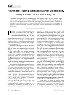 How Index Trading Increases Market Vulnerability