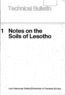 1 Notes on the Soils of Lesotho