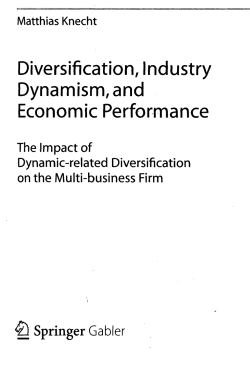 Diversification, Industry Dynamism, and Economic Performance