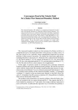Convergence proof of the velocity field for a stokes flow - Math-UMN