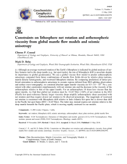 Constraints on lithosphere net rotation and asthenospheric viscosity