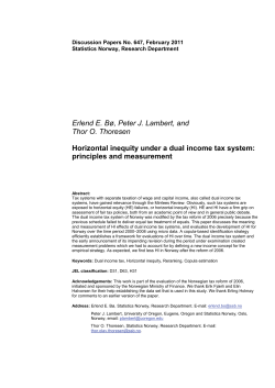 Horizontal inequity under a dual income tax system: principles
