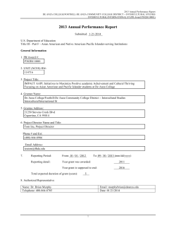 2013 Annual Performance Report (APR)