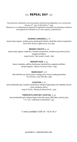 SAZERAC (ORIGINAL) // 8 raynal vsop cognac, simple syrup