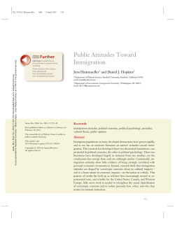 Public Attitudes Toward Immigration
