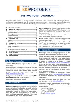 Instructions to Authors