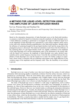 a method for liquid level detection using the amplitude of leaky