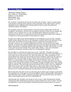 American Foreign Policy address