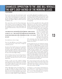 shameless opposition to the jobs bill reveals the gop`s deep hatred