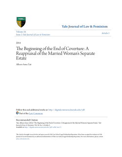 The Beginning of the End of Coverture