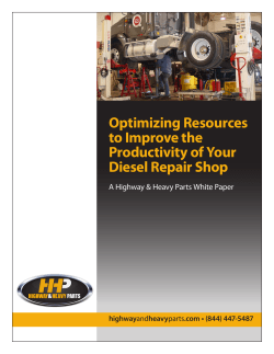 Optimizing Resources to Improve the Productivity of Your Diesel