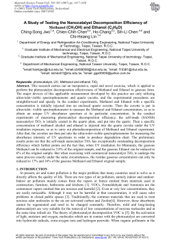 A Study of Testing the Nanocatalyst Decomposition Efficiency of