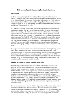 Fifty years of public transport planning in Canberra